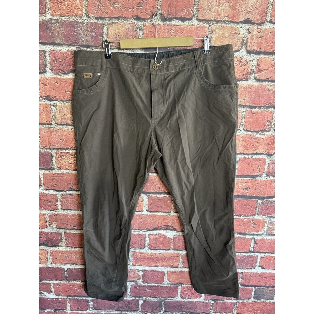 Kuhl Mens Brown Revolvr Cotton Blend Hiking Pants Size 42 x 30 Outdoor Stretch
